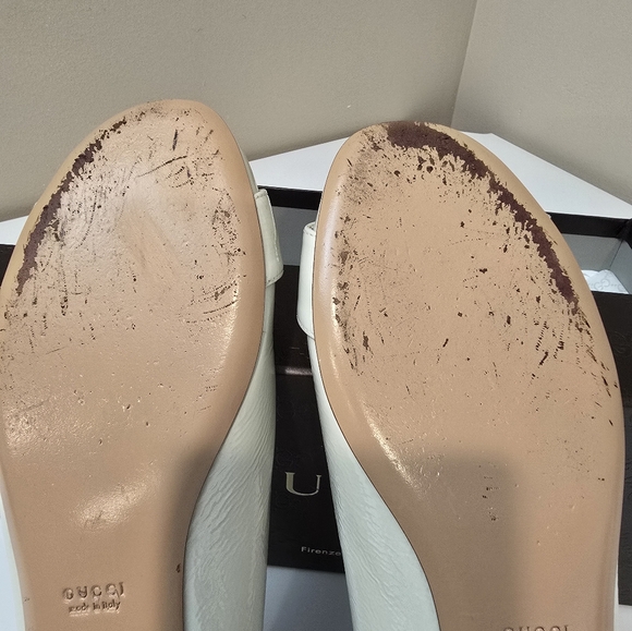 Gucci ivory peep toe flats - Picture 5 of 6